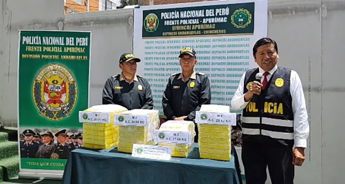 Golpe al tráffico de drogas: 9 detenidos y más de 97 kilos de clorhidrato de cocaína incautados en Kutinachaca